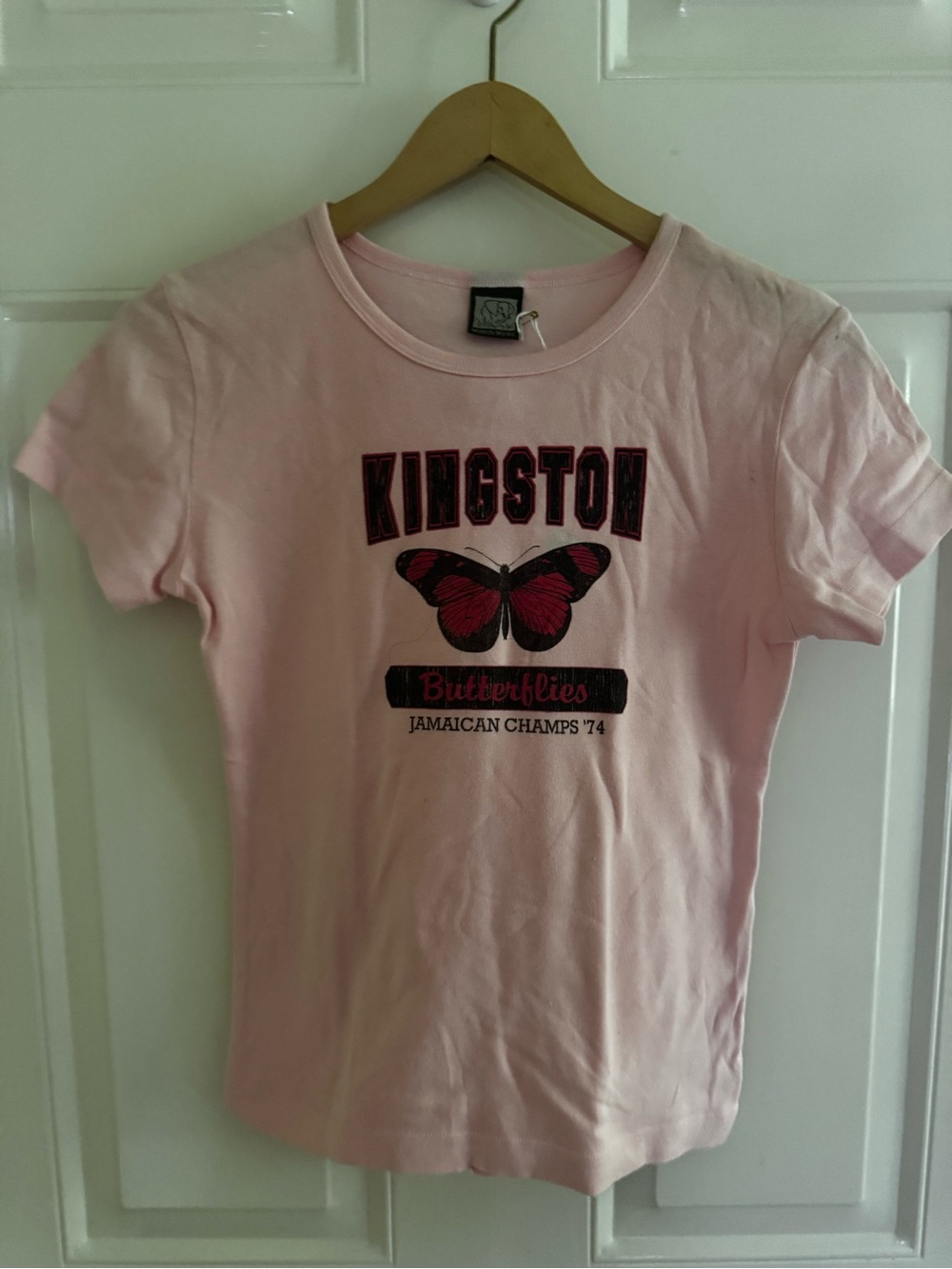 Pink Kingston Butterflies Graphic Tee for Kids